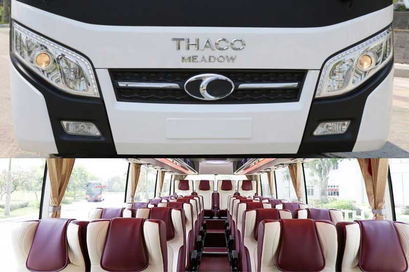 Dòng xe du lịch 29 chỗ Thaco Meadow có khoang hành khách rộng rãi