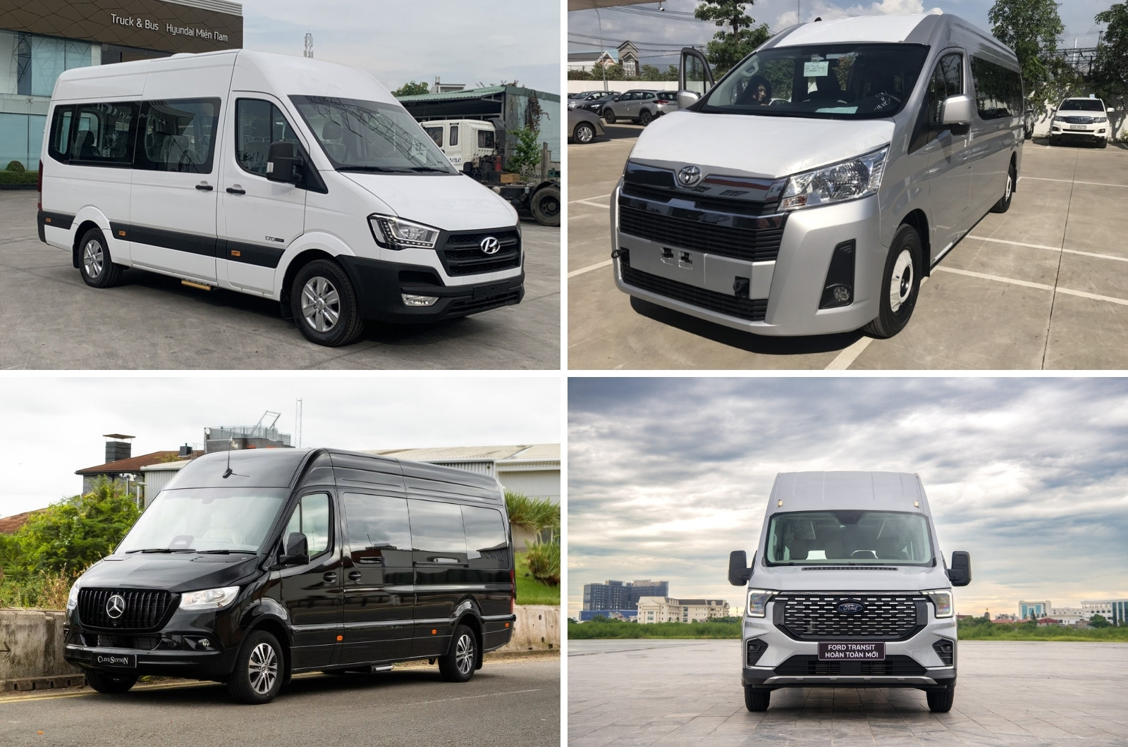 Nhiều mẫu xe 16 chỗ đời mới tại QBTravel