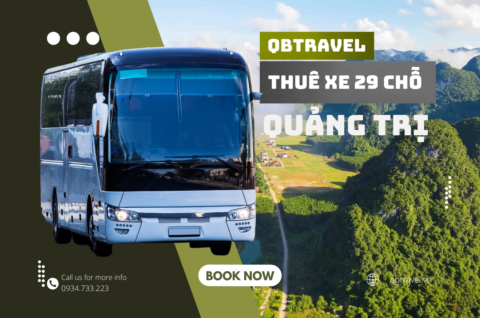 QBTravel cho thuê xe 29 chỗ Quảng Trị uy tín hàng đầu